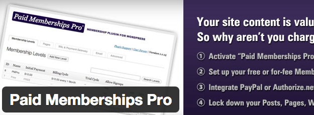 Paid Memberships Pro WordPress Membership Plugin