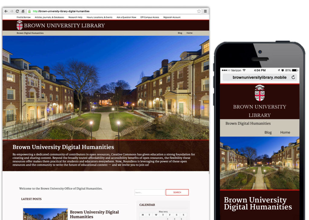 Brown University Library Higher Education WordPress Web