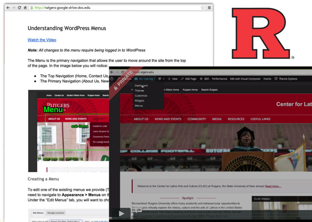 Rutgers University WordPress Training
