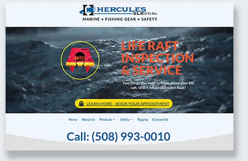 Hercules Marine Supply comparison old site new site