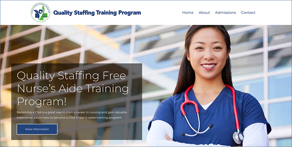 Quality Staffing Training Website Page