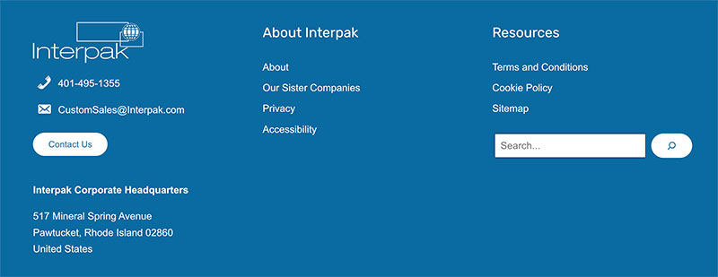 Interpak Footer