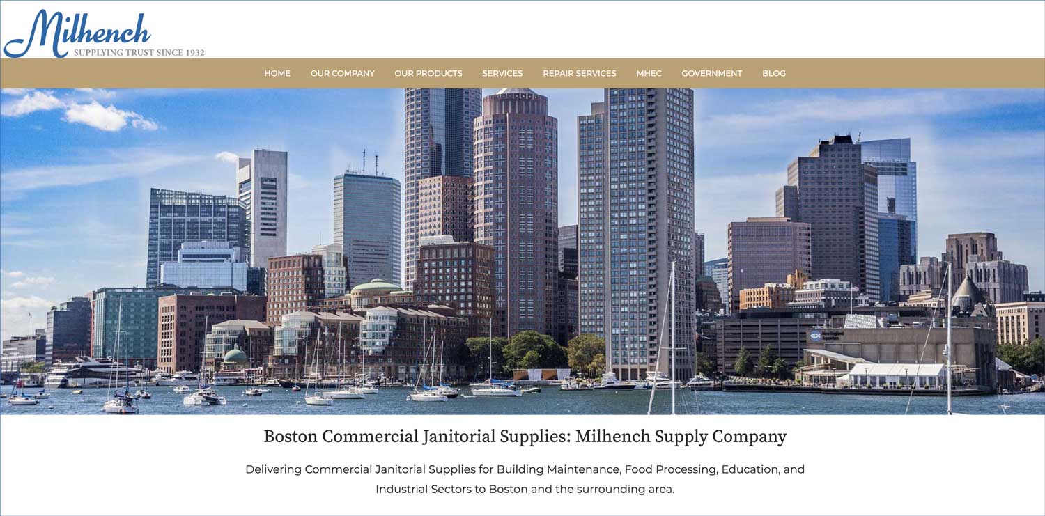 Milhench-Boston-Page Milhench Supply — Boston/Medford commercial janitorial supplies page
