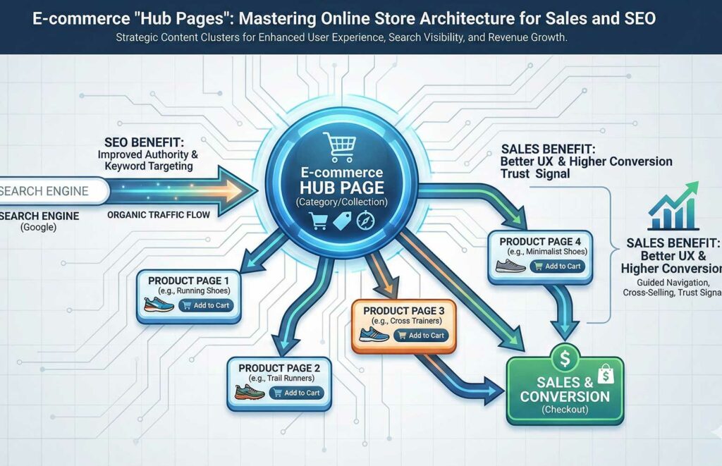 E-commerce hub pages