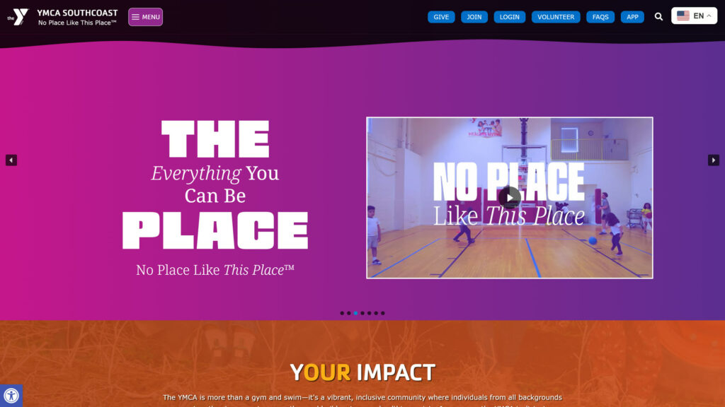 ymcasouthcoast.org-homepage-2026-optimized YMCA Southcoast Homepage screenshot (July 2026)